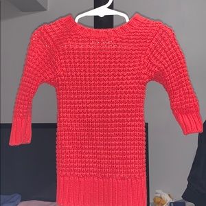 Toddler long red sweater